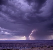 Fish River Canyon with lightning