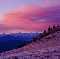 Alpine scene at sunrise
