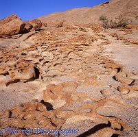 Patterns in solid granite rock