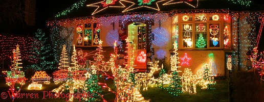 Christmas lights in Merrow