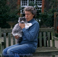 Jane Burton and cat