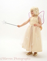 Little girl (4) playing a fairy