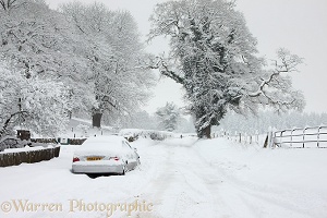 The New Road, Albury, with snow cover