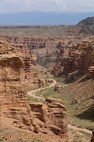 Road down Charyn Canyon, Kazakhstan
