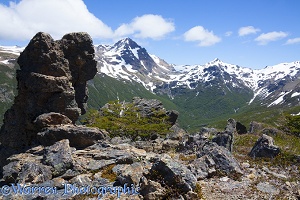 Rocky alpine view, Los Alerces National Park, Argentina